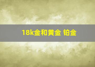 18k金和黄金 铂金